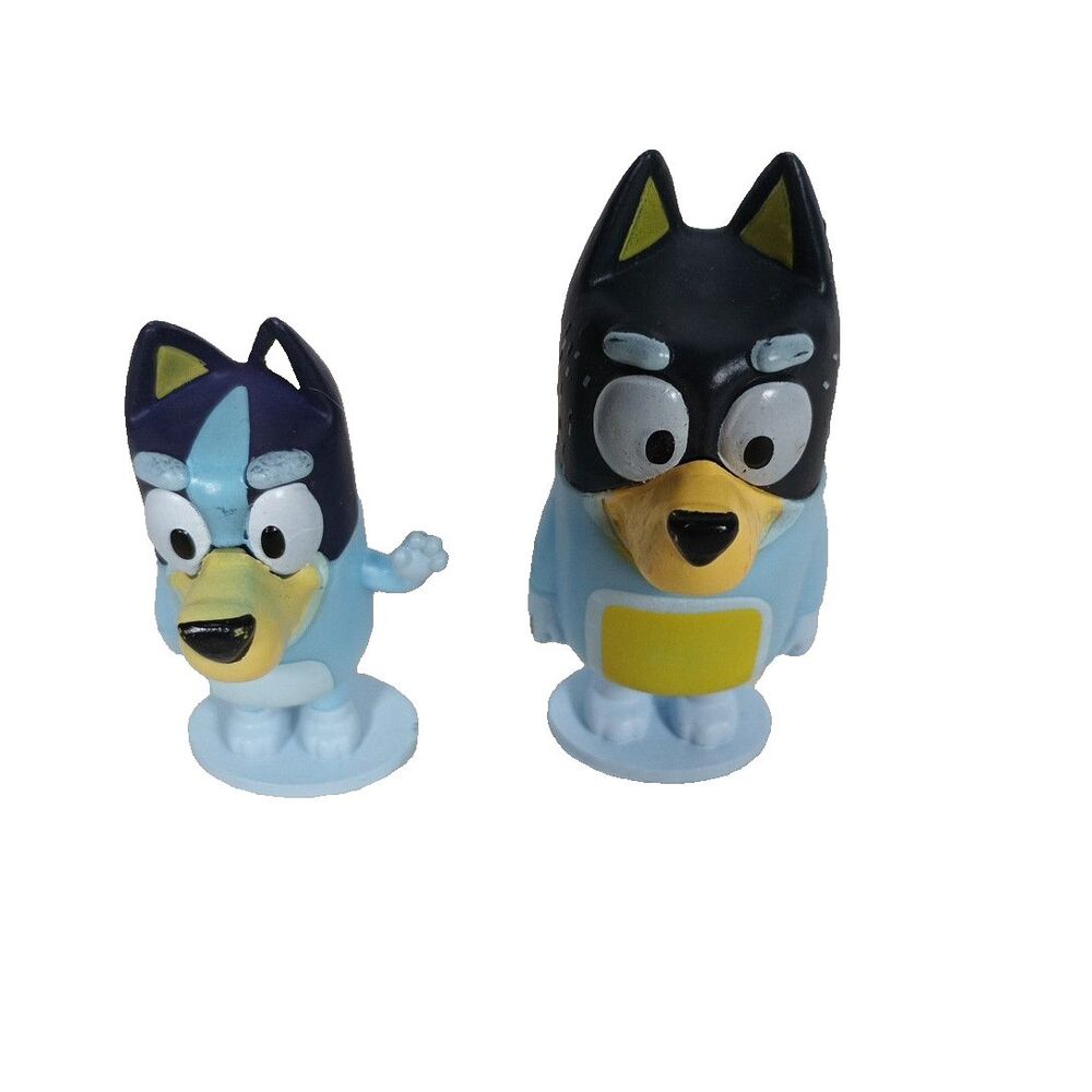 Bluey & Bandit Figures Lot Ludo Studio Mini Toy Cake Topper Kids Son and Father